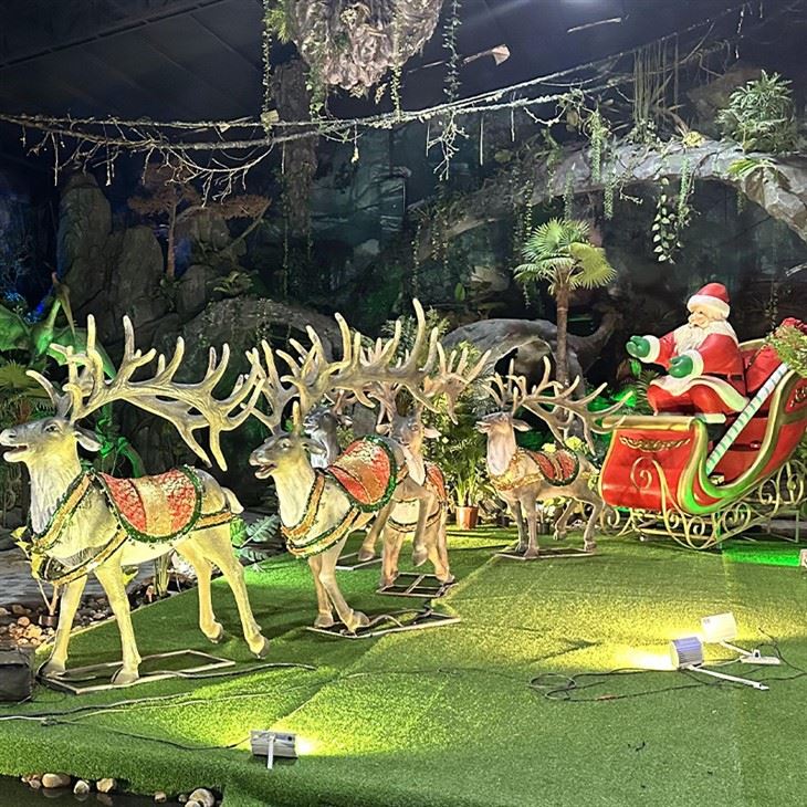 reindeer and sleigh christmas decoration